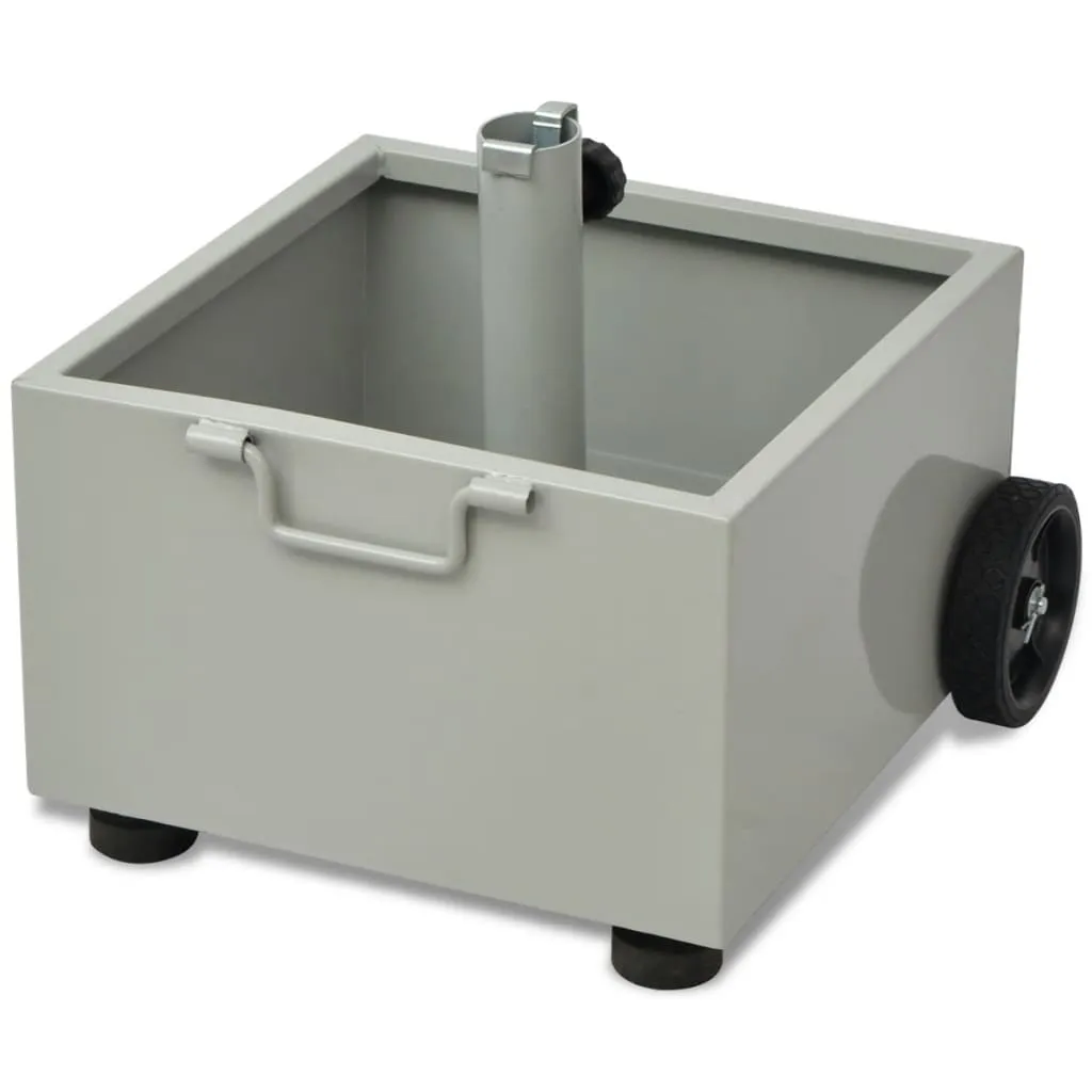 VidaXL Bepflanzbarer Sonnenschirmständer Blumentopf Grau 2 VidaXL Bepflanzbarer Sonnenschirmständer Blumentopf Grau – Bild 2