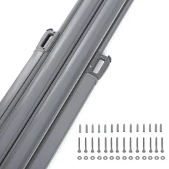 SONGMICS Doppelseitenmarkise, 1,8 X 6 M (H X L), Ausziehbare Seitenmarkise, Sichtschutz, Sonnenschutz, Seitenrollo, Für Balkon, Terrasse Und Garten, Rauchgrau GSA360G -Garten- & Gewächshäuser Geschäft 3e45e306ffa3d2289855998a82f67b89