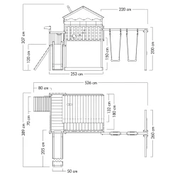WICKEY Spielturm Klettergerüst Smart Coast Mit Schaukel & Rutsche, Stelzenhaus Mit Sandkasten, Kletterleiter & Spiel-Zubehör - Blau -Garten- & Gewächshäuser Geschäft 3e765b9b100ddd584d6144ef9667c07f