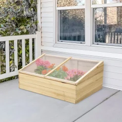 Outsunny Gewächshaus Holz Frühbeet Frühbeetkasten Treibhaus Garten & Pflanzkasten-System Für Garten Balkon, 100 X 50 X 35 Cm, Natur, Tanne, PC-Platte 9 Outsunny Gewächshaus Holz Frühbeet Frühbeetkasten Treibhaus Garten & Pflanzkasten-System Für Garten Balkon, 100 X 50 X 35 Cm, Natur, Tanne, PC-Platte -Garten- & Gewächshäuser Geschäft 3e853e5d68c041c8405d6a9bd377fc12