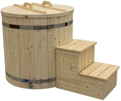 Rhino Pools Badefass Cold Dip Zum Eisbaden - Thermoholz & Edelstahlwanne