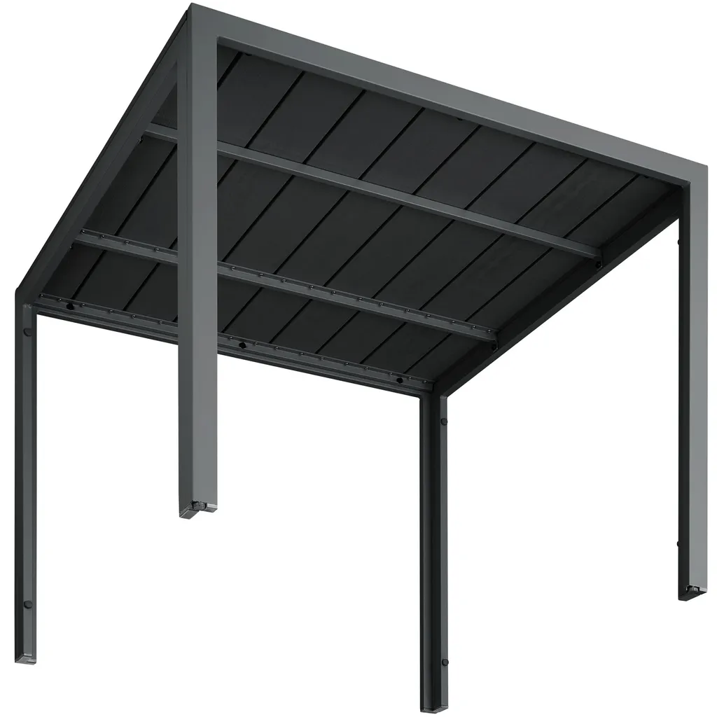 Tectake Aluminium Gartentisch Maren Höhenverstellbare Füße 90x90x74,5cm - Schwarz 2 Tectake Aluminium Gartentisch Maren Höhenverstellbare Füße 90x90x74,5cm - Schwarz – Bild 2