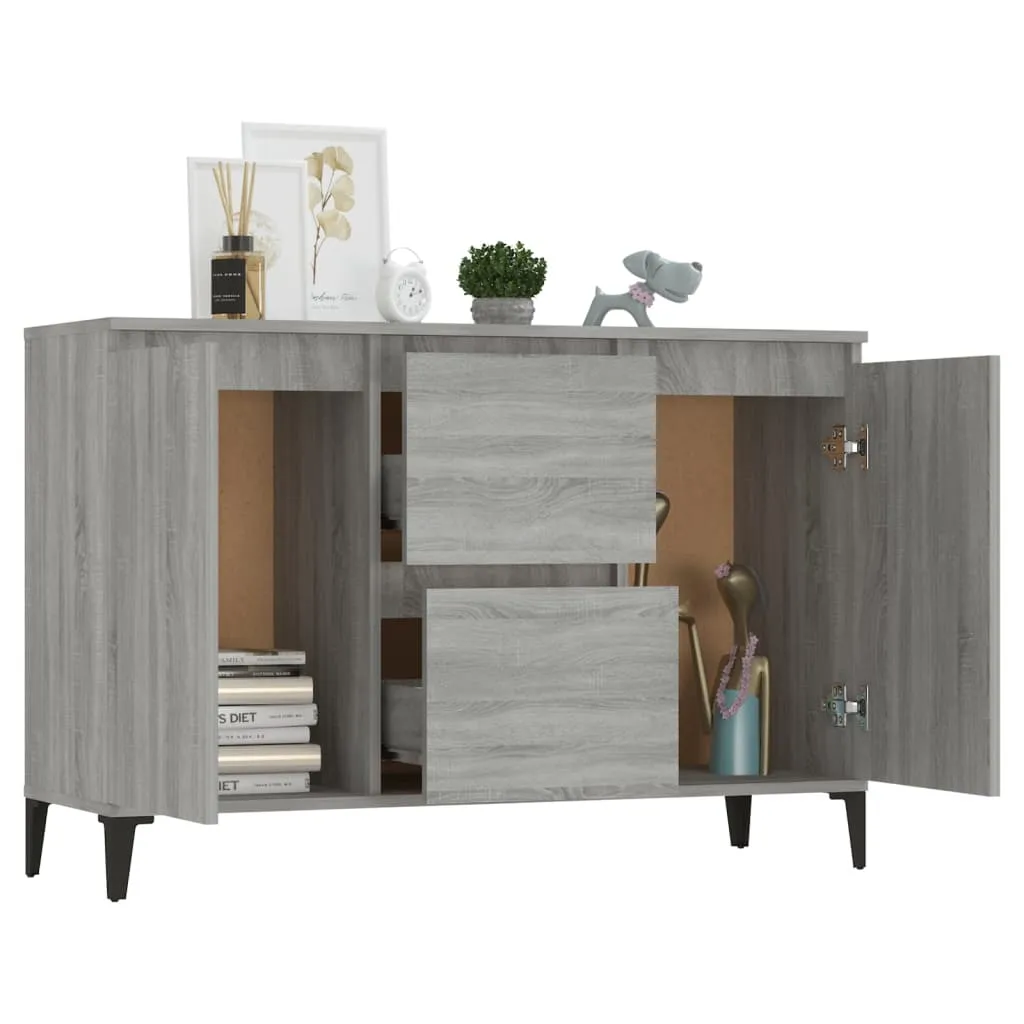 VidaXL Sideboard Grau Sonoma 104x35x70 Cm Holzwerkstoff 6 VidaXL Sideboard Grau Sonoma 104x35x70 Cm Holzwerkstoff – Bild 6