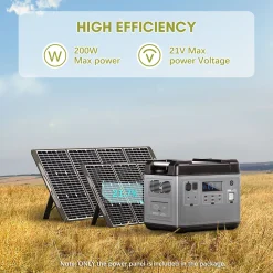 OUKITEL P2001E 2000W (4000W Peak) Stromerzeuger Power Station Mit 200W Solarpanel PV200, 2000Wh Solargenerator 625000mAh Mobiler Stromspeicher Power Station, Sicheres LiFePO4-Batterie PD100W QC3.0 Solar Generator Für Notstrom Camping Wohnmobile Zu Hause -Garten- & Gewächshäuser Geschäft 3ee41695e902915c6db338c30c20c7ed