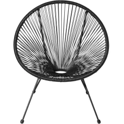 Tectake 2 Gartenstühle Santana Retro Im Acapulco-Stil - Schwarz -Garten- & Gewächshäuser Geschäft 3f0392ff86142fc26ed655d15078befe