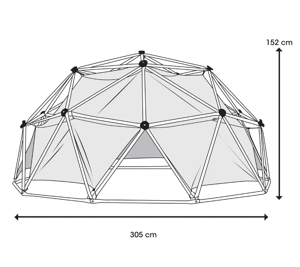 Lifetime Geometrisches Klettergerüst, Kletterkugel "Geodome" Mit Abdeckung, Spielzelt Grün / Bronze Ø 305 X 152 Cm 4 Lifetime Geometrisches Klettergerüst, Kletterkugel "Geodome" Mit Abdeckung, Spielzelt Grün / Bronze Ø 305 X 152 Cm – Bild 4