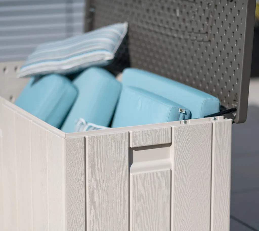 Lifetime Kunststoff Kissenbox "Harmony", Polsteraufbewahrung, 568 L Lichtgrau 72 X 151 X 70 Cm (L X B X H) 15 Lifetime Kunststoff Kissenbox "Harmony", Polsteraufbewahrung, 568 L Lichtgrau 72 X 151 X 70 Cm (L X B X H) – Bild 15