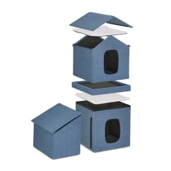 Relaxdays Faltbare Katzenhöhle In Blau -Garten- & Gewächshäuser Geschäft 3f6b7120ca7217a2b6364c8223ca3018