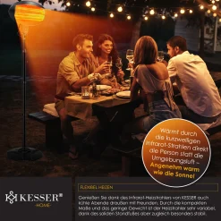 Kesser® 2000 Watt Infrarot Heizstrahler Standheizer Terrassenheizung Terrassen Strahler 13 Kesser® 2000 Watt Infrarot Heizstrahler Standheizer Terrassenheizung Terrassen Strahler -Garten- & Gewächshäuser Geschäft 3f8a6143804f7b1c5612a3f6b089c091