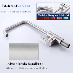 Homelody Küchenarmatur 360° Drehbar Wasserhahn Küche Edelstahl Spültischarmatur Mit Hoher Auslauf (251mm) Mischbatterie Küche Armatur Hochdruck Einhebelmischer 18 Homelody Küchenarmatur 360° Drehbar Wasserhahn Küche Edelstahl Spültischarmatur Mit Hoher Auslauf (251mm) Mischbatterie Küche Armatur Hochdruck Einhebelmischer -Garten- & Gewächshäuser Geschäft 3f91cf86bd0bd246d4be32c22a138e21