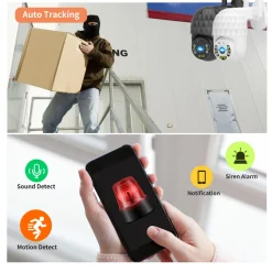 Digoo GUUDGO 2MP PTZ Überwachungskamera Aussen WLAN Dome WiFi IP Kamera Outdoor Digitaler Zoom Mit Bewegungsmelder, Automatische Verfolgung, 30m Nachtsicht In Farbe, SD-Kartenslot, Weiß -Garten- & Gewächshäuser Geschäft 3f9300e5abc8cac987423a8d712350b6