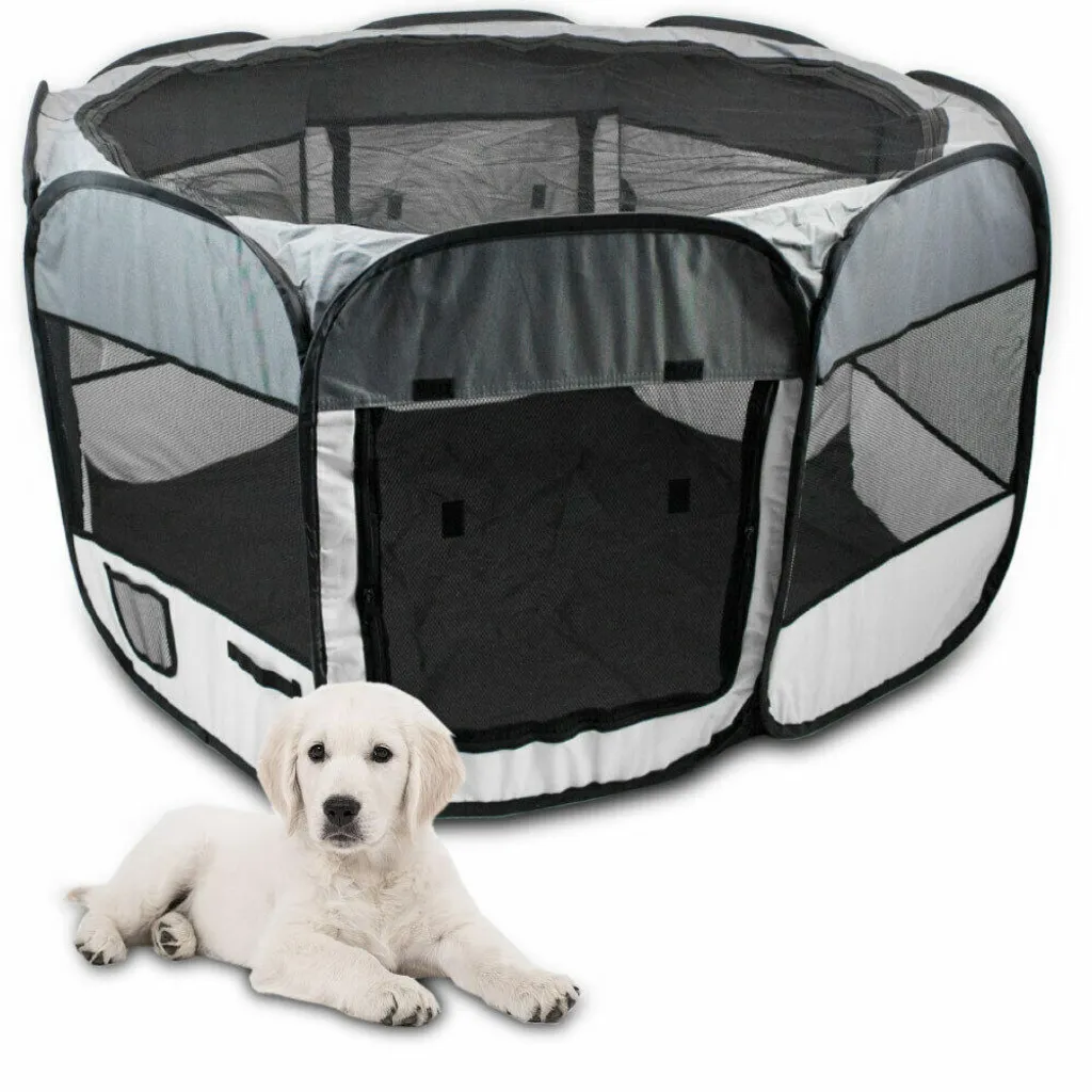 Bituxx Welpenlaufstall Farbe Schwarz, MS-16126 2 Bituxx Welpenlaufstall Farbe Schwarz, MS-16126 – Bild 2