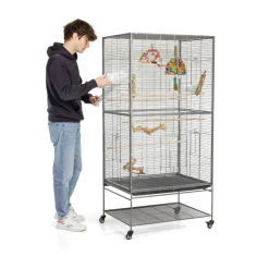 Papageien-Paradies Vogelkäfig "Hawai" Mit Rollen - Vogelvoliere Für Finken, Wellensittiche Und Kleine Papageien -Garten- & Gewächshäuser Geschäft 3fafba75bf7447a58e452b3b0afa3c96