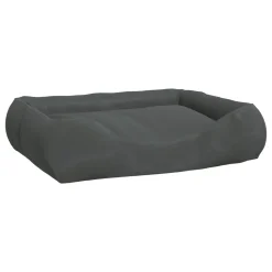 VidaXL Hundebett Mit Kissen Dunkelgrau 75x58x18 Cm Oxford-Gewebe