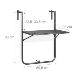 Relaxdays Balkonhängetisch Klappbar In Schwarz 12 Relaxdays Balkonhängetisch Klappbar In Schwarz -Garten- & Gewächshäuser Geschäft 3fd53d2042d72982821d068179920454