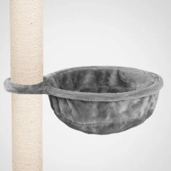 Happypet Universal XL Liegemulde Für Kratzbaum, Schlafmulde Zubehör Mit Weichem Plüsch Bezogen Ø 40 Cm Grau