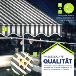 Tillvex Balkonmarkise 150 Cm Grau/Weiß Gelenkarm Markise Klemmmarkise Sonnenmarkise Balkon Ohne Bohren 12 Tillvex Balkonmarkise 150 Cm Grau/Weiß Gelenkarm Markise Klemmmarkise Sonnenmarkise Balkon Ohne Bohren -Garten- & Gewächshäuser Geschäft 400a4e6c9a4c0944717c99a0535a9423 2