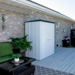 Spacemaker Metall Geräteschrank "5 X 3", Gartenaufbewahrung Lichtgrau 1,4 M² -Garten- & Gewächshäuser Geschäft 4027ca39c03db9fdf8130df285656654