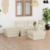 VidaXL 4-tlg. Garten-Paletten-Lounge-Set Imprägniertes Fichtenholz