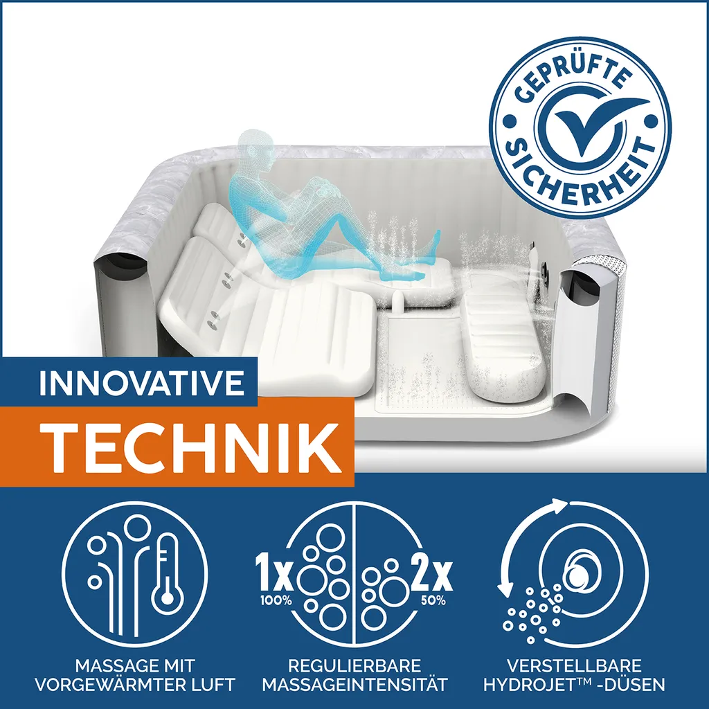 Bestway® LAY-Z-SPA® WLAN-Whirlpool San Francisco HydroJet Pro™ Ø 230 X 230 X 71 Cm, Eckig 27 Bestway® LAY-Z-SPA® WLAN-Whirlpool San Francisco HydroJet Pro™ Ø 230 X 230 X 71 Cm, Eckig – Bild 27