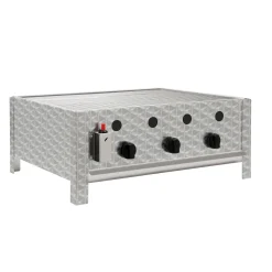 BBQ-Toro Edelstahl Gastrobräter, 3-flammig, Mit Grillrost Flammenblech Fettwanne