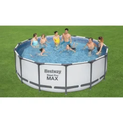 Bestway Steel Pro Max™ Frame Pool Komplett-Set, Rund, 427x122cm, 5612X -Garten- & Gewächshäuser Geschäft 412f7fc3cfb90da382857c643099c7d4