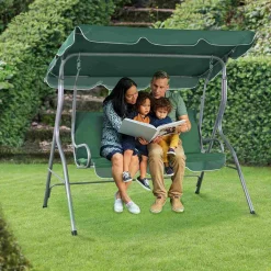 Juskys Hollywoodschaukel 3-Sitzer Mit Dach & Sitzauflage – Gartenschaukel 200 Kg Belastbar – Schaukelbank Für Garten & Terrasse - Grün 19 Juskys Hollywoodschaukel 3-Sitzer Mit Dach & Sitzauflage – Gartenschaukel 200 Kg Belastbar – Schaukelbank Für Garten & Terrasse - Grün -Garten- & Gewächshäuser Geschäft 412fff1378eb4cacd2d7c5a3d6aa7551