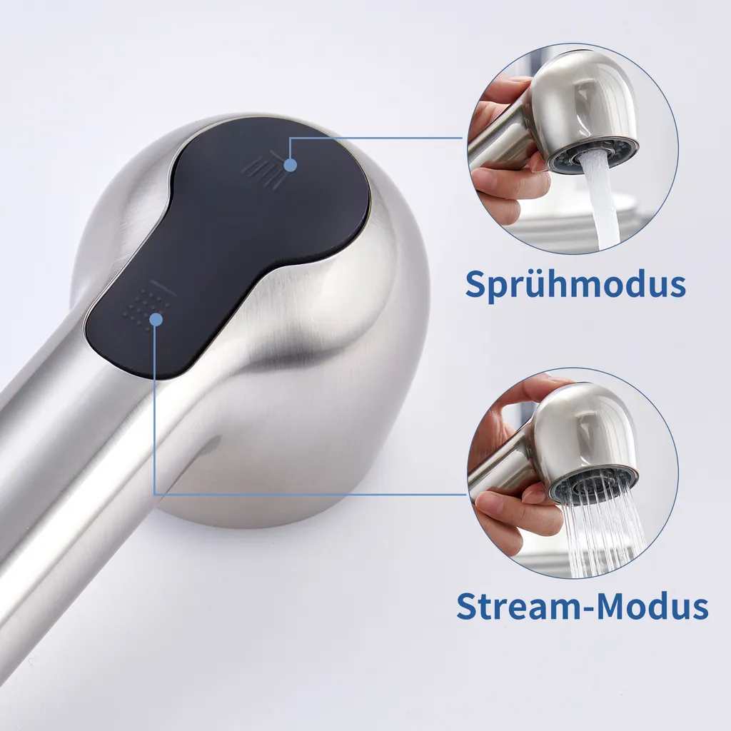 Homelody Geschirrbrause Ersatzkopf 2 Strahlarten Brausekopf Küchenarmatur Wasser Sparen, Handbrause Küche, Spülbrause Für Küchenarmatur Spültischarmatur 9 Homelody Geschirrbrause Ersatzkopf 2 Strahlarten Brausekopf Küchenarmatur Wasser Sparen, Handbrause Küche, Spülbrause Für Küchenarmatur Spültischarmatur – Bild 9