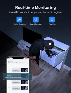 Teckin Überwachungskamera Innen Wlan Handy Mit App, 1080P IP Camera Surveillance Camera Indoor Mit Nachtsicht, 2-Wege-Audio, Bewegungs- Und Geräuscherkennung Für Haussicherheit -Garten- & Gewächshäuser Geschäft 415c125c7d54d6da1391cf583298bb7d