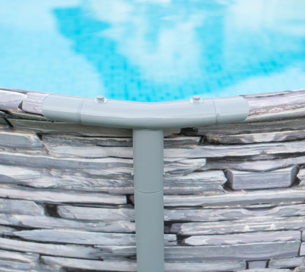 Summer Waves Stahlrahmen Aufstellpool Elite Frame Steinoptik Grau Rund Ø 427x107 Cm 8 Summer Waves Stahlrahmen Aufstellpool Elite Frame Steinoptik Grau Rund Ø 427x107 Cm – Bild 8