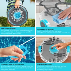 KESSER® Poolroboter Poolreiniger Akku Aqua-9000 Inkl. Transporttasche Pool Roboter Für Bis 80m² Pools, Li-Ion Akku Max. 75 Min, Kabellos Poolsauger Bodenreinigung Vollautomatisch Bodensauger, Farbe:Anthrazit 21 KESSER® Poolroboter Poolreiniger Akku Aqua-9000 Inkl. Transporttasche Pool Roboter Für Bis 80m² Pools, Li-Ion Akku Max. 75 Min, Kabellos Poolsauger Bodenreinigung Vollautomatisch Bodensauger, Farbe:Anthrazit -Garten- & Gewächshäuser Geschäft 41e8b8ad79d727d3eba2a41359502929