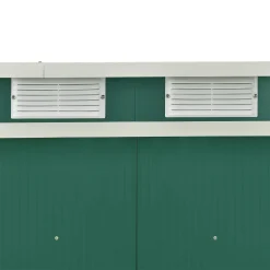 Juskys Metall Gerätehaus M Mit Pultdach, Schiebetür & Fundament - 4m³ - 213×130×173 Cm - Grün - Geräteschuppen Gartenhaus Garten Schuppen -Garten- & Gewächshäuser Geschäft 41f8b0a8c55bd5060d3463530f95d99c