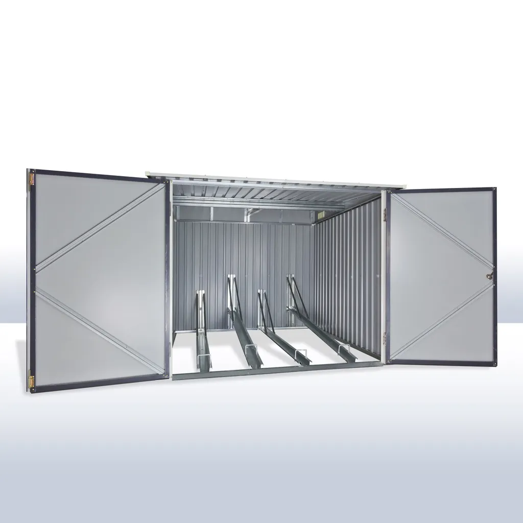 Duramax Fahrradbox Aus Stahlblech Für 4 Räder 6 Duramax Fahrradbox Aus Stahlblech Für 4 Räder – Bild 6