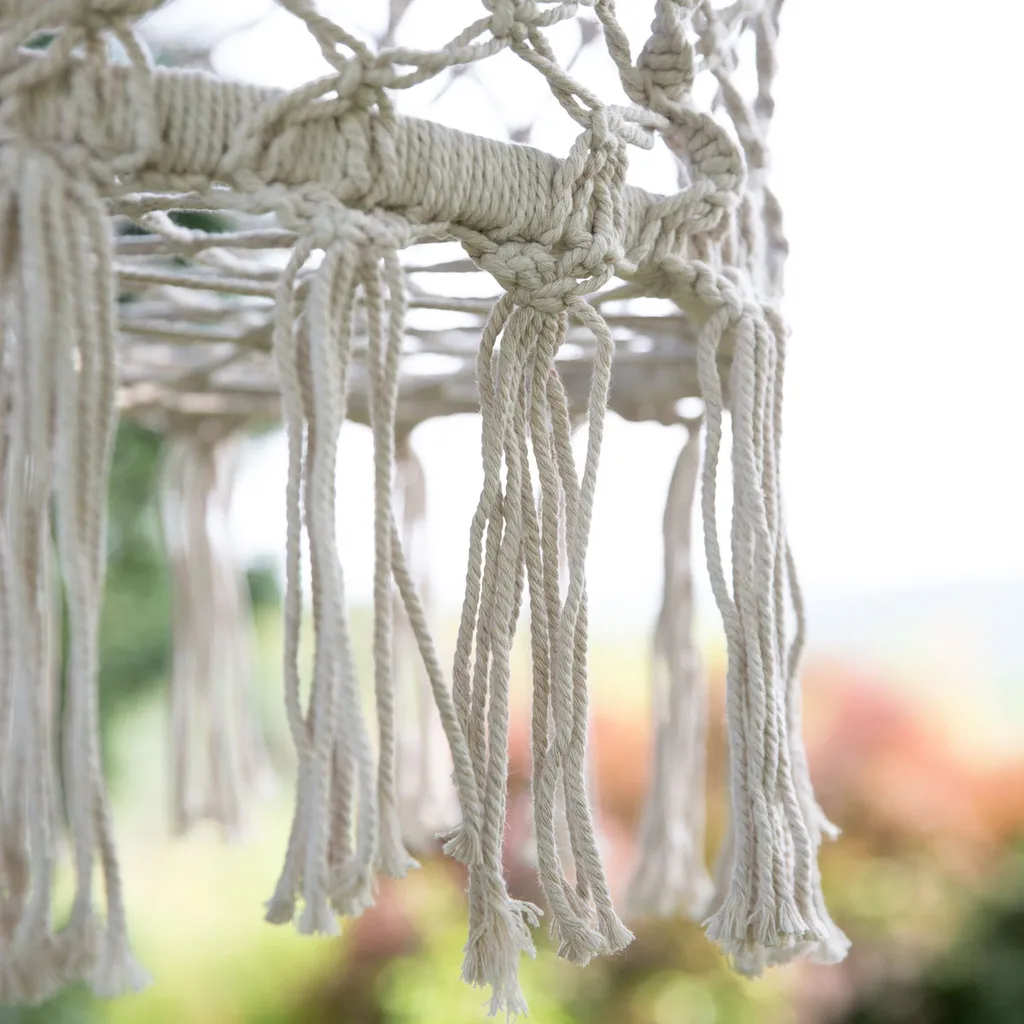 SVITA CARRIE Hängesessel Mit Rahmen Im Boho-Style Zum Aufhängen Mit Kissen Beige 9 SVITA CARRIE Hängesessel Mit Rahmen Im Boho-Style Zum Aufhängen Mit Kissen Beige – Bild 9