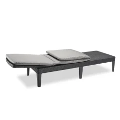 ALLIBERT By KETER Allibert Sunlounger Liege Jaipur Inkl. Auflage, Farbe Graphit/Grau -Garten- & Gewächshäuser Geschäft 4295f7827aa728a5ee7bf4b5882f679e