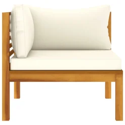 VidaXL 3-Sitzer-Gartensofa Mit Creme Kissen Massivholz Akazie -Garten- & Gewächshäuser Geschäft 42a7dfbb895907120998df56491404d9