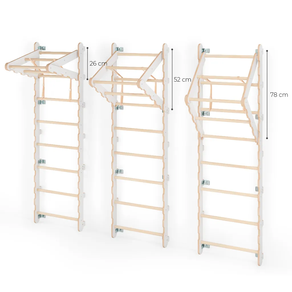 MAMOI® Klettergerüst Indoor, Sprossenwand Für Kinderzimmer Mit Rutsche, Turnringe Kinder Für Klettern, Kletterwand Und Spielgeräte, Turngeräte Mit Klimmzugstange Für Drinnen, Sportgeräte Ab 3 Jahren 4 MAMOI® Klettergerüst Indoor, Sprossenwand Für Kinderzimmer Mit Rutsche, Turnringe Kinder Für Klettern, Kletterwand Und Spielgeräte, Turngeräte Mit Klimmzugstange Für Drinnen, Sportgeräte Ab 3 Jahren – Bild 4