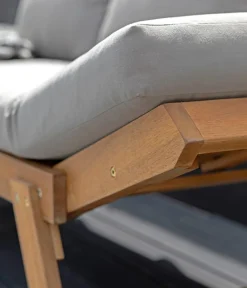 Dehner Gartenmöbel Sofa Macao, Inkl. Polster, Ca. 203 X 63 X 44 Cm, FSC® Akazienholz/Polyester, Geölt, Braun/grau -Garten- & Gewächshäuser Geschäft 42f6830d8a340709c7432bd4b185b5e2