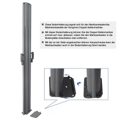 Bodenhalterung Der Doppel-Seitenmarkise Bodenfestigung Für Markisenkasten Markisenkassette Bodenfestigung SONGMICS GSA003 -Garten- & Gewächshäuser Geschäft 431318d317eba22c9a1b1b7e9ce72233