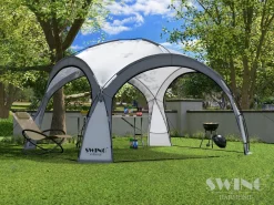 Swing&Harmonie LED Event Pavillon 3,6 X 3,6m DomeShelter Garten Pavillion Inkl. Solarmodul Pavilion Designer Gartenzelt Camping Pavilon Partyzelt Mit Beleuchtung - Anthrazit -Garten- & Gewächshäuser Geschäft 4320c010bc93aa2c495943ea280b06c1