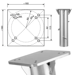 Lospitch Universal Bodenplatte Kurbelschirm Sonnenschirmständer Metall Bodenträger 16 Cm -Garten- & Gewächshäuser Geschäft 433288bd71081f1291f891bc070a6f45