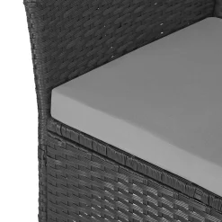 SVITA CHICAGO Rattan-Bank Garten-Bank Lounge Sitzecke Schwarz -Garten- & Gewächshäuser Geschäft 434fc2cf03d09da9abe3bdb441b18ec2