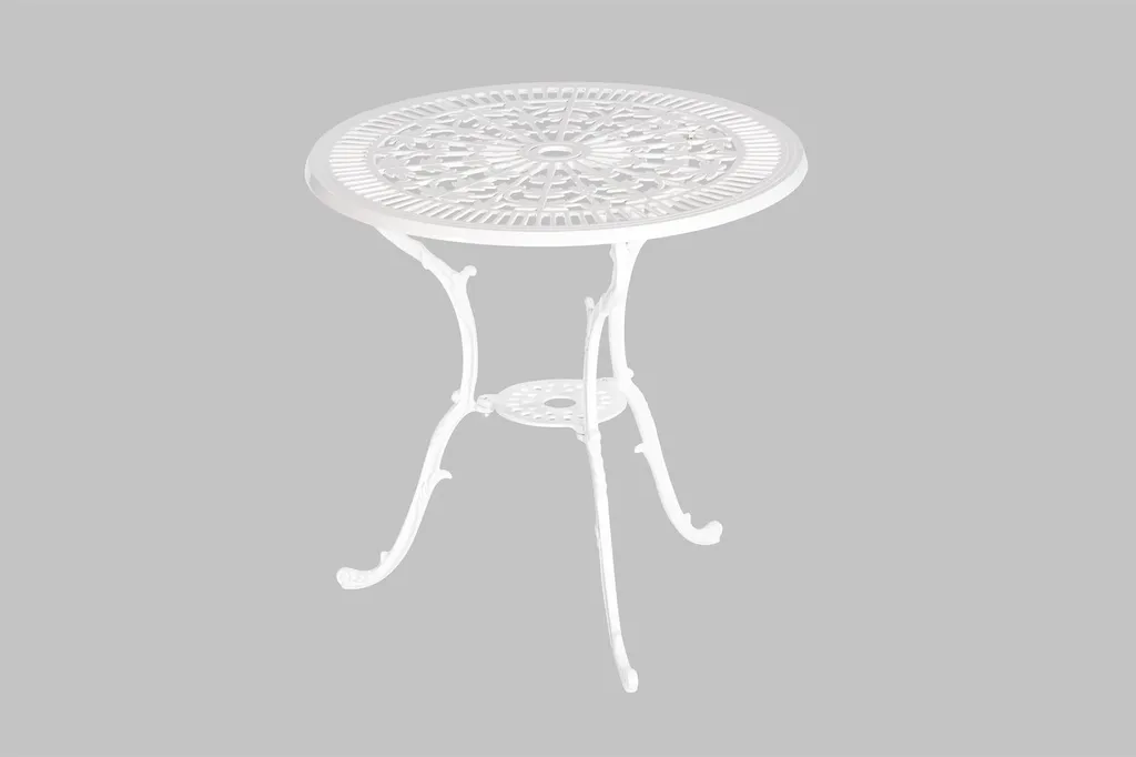 Merxx Gartentisch Lugano Aluminiumguss Weiß 70 Cm X 70 Cm X 68 Cm 3 Merxx Gartentisch Lugano Aluminiumguss Weiß 70 Cm X 70 Cm X 68 Cm – Bild 3