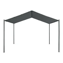 En.casa 2-in-1 Gartenpavillon Dogliola Pavillon Carport 400x350x258cm Anstellpavillon Gartenzelt Sonnenschutz Für Terrasse Oder Garten Mit Spitzdach Wasserabweisend Metallgestell Dunkelgrau -Garten- & Gewächshäuser Geschäft 4374c615547c093334bdf9d37275c906