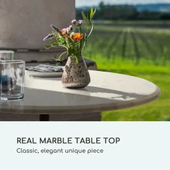 Blumfeldt Patras Bistro-Tisch Marmortischplatte Ø60cm Gusseiserner Standfuß 6 Blumfeldt Patras Bistro-Tisch Marmortischplatte Ø60cm Gusseiserner Standfuß -Garten- & Gewächshäuser Geschäft 437e6ae6e4ec1b883487dd852b1f3079