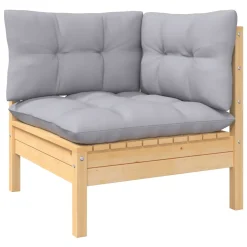 VidaXL 2-Sitzer-Gartensofa Mit Grauen Kissen Massivholz Kiefer -Garten- & Gewächshäuser Geschäft 4380985e9e3f4c7cdfc8b23464be3c22