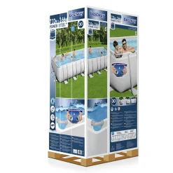 Bestway Power Steel™ Frame Pool Komplett-Set, Eckig, Mit Sandfilteranlage, Sicherheitsleiter & Abdeckplane 732 X 366 X 132 Cm -Garten- & Gewächshäuser Geschäft 438a74ae4078d9dda29fc09f34ce1a3c