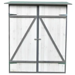 Mucola Gartenhaus Gartenschrank Gerätehaus XXL Geräteschuppen Weiß/Grau Holz -Garten- & Gewächshäuser Geschäft 43a59248d74144934b90e6b64631a0cd