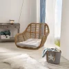 Frank-Flechtwaren Korb-Hängesessel Rattan, Maße: 64 X 54 X 47 Cm, Gesamthöhe 180 Cm, Kissen 40 X 48 Cm