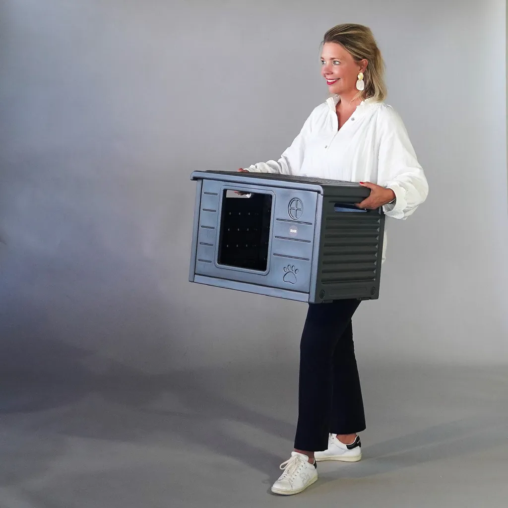 RHRQuality Katzenhaus Outdoor Indoor Villa De Luxe Haus Für Katzen Draußen Winterfest Katzenhütte Maße 60 X 40 X 42 9 RHRQuality Katzenhaus Outdoor Indoor Villa De Luxe Haus Für Katzen Draußen Winterfest Katzenhütte Maße 60 X 40 X 42 – Bild 9